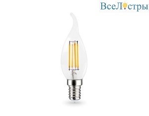 Филаментная светодиодная лампа Ambrella Light Bulbing E14 15W 4000K свеча на ветру 351524