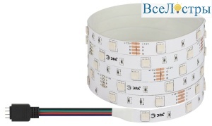 Светодиодная лента Эра 12В 2835 7,2Вт/м RGB 5м IP20 LS5050-7,2-30-12-RGB-IP20-1 year-5m Б0035602