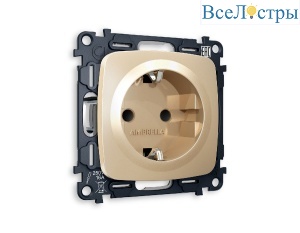 Комплект механизма розетки с/з со шторками Ambrella Volt Omega MO607010