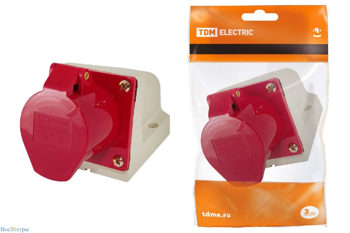 розетка стационарная tdm electric sq0602-0005