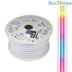 Светодиодная лента Uniel ULS-N22-5050-80LED/m-8mm-IP67-220V-10W/m-50M-RGB бобина