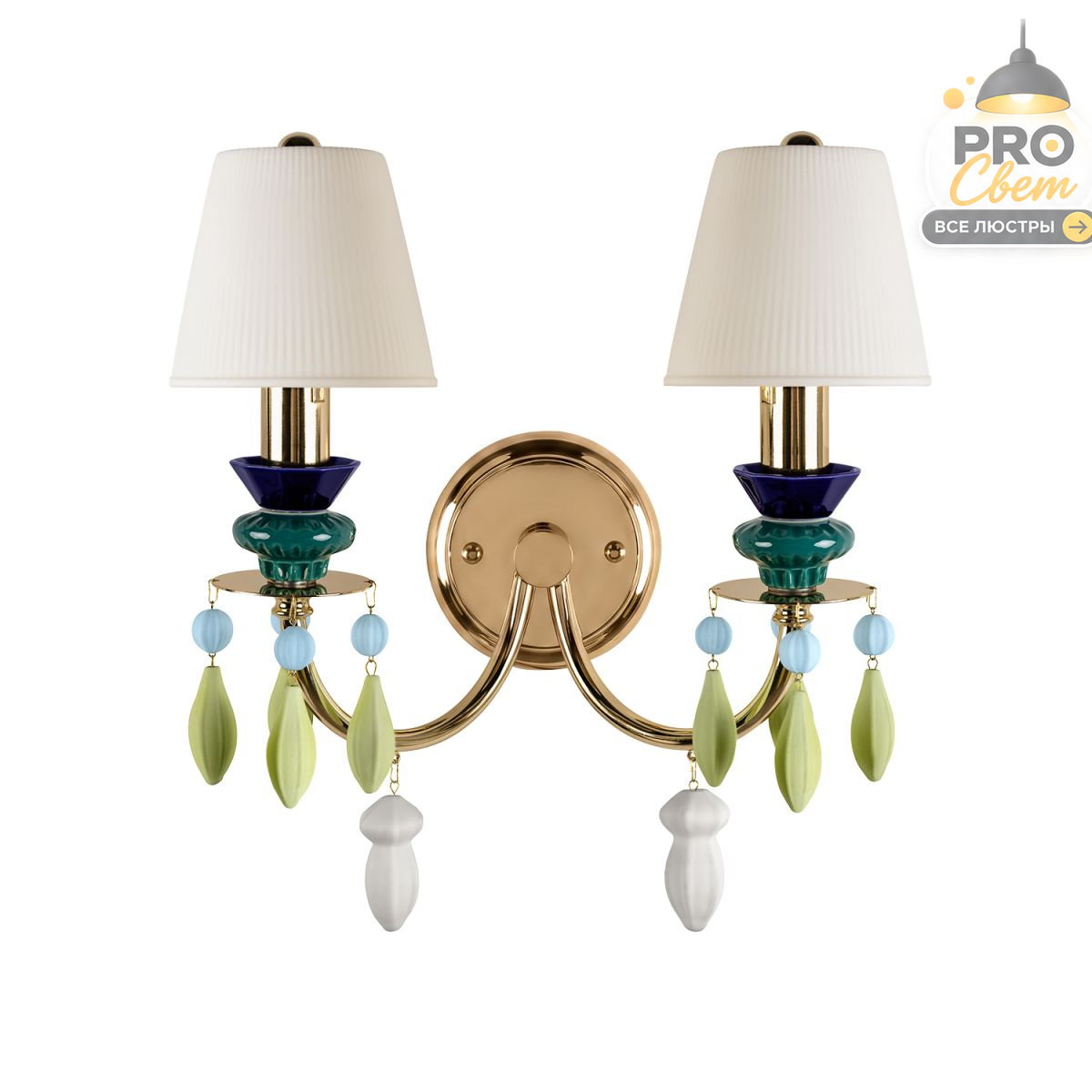 бра loft it grace 10203/2w green