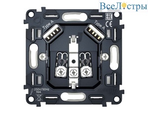 Механизм розетки с/з на винтовых зажимах Ambrella Volt Quant VM155