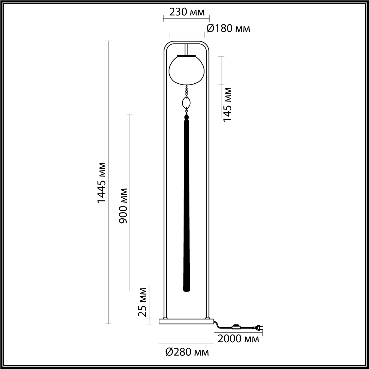 торшер odeon light modern 5432/1f