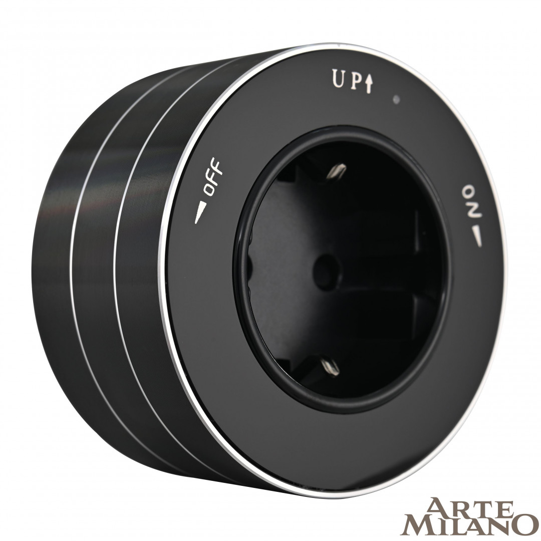 трековая розетка arte milano am-track-sockets 380011ts/es black