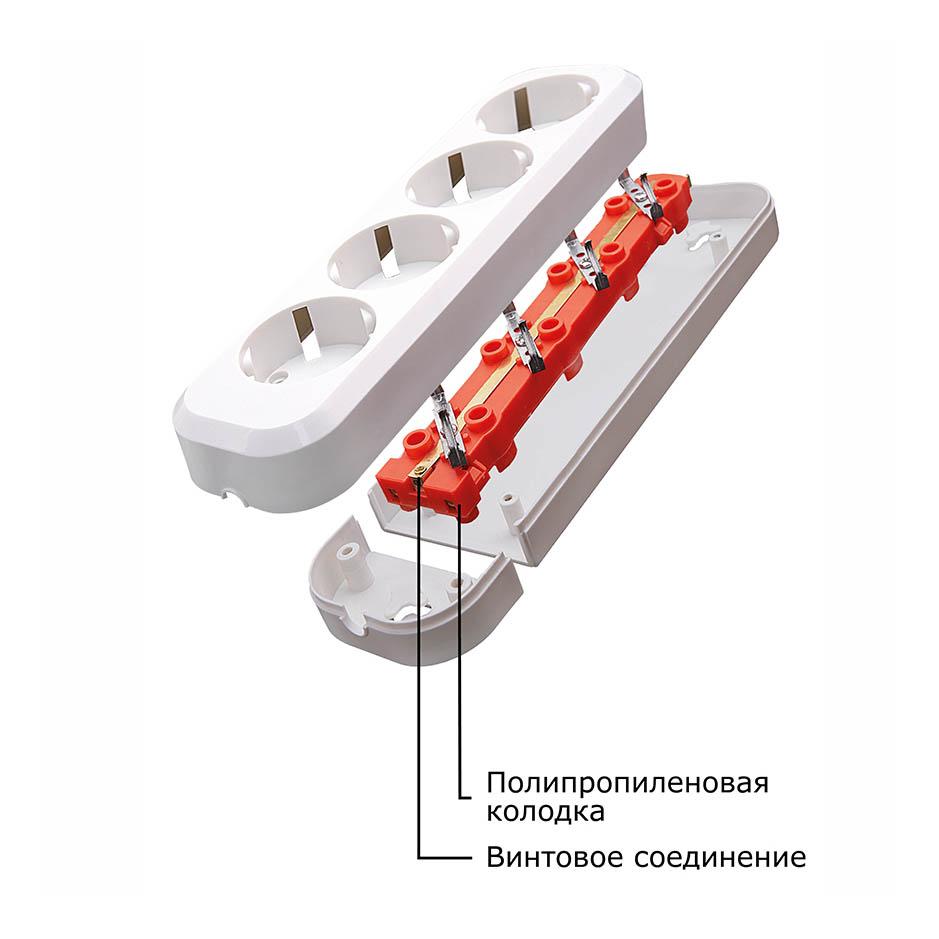 колодка feron stekker 3гн с/з pst1631120 39014
