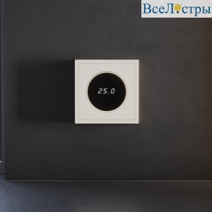 Терморегулятор электронный Voltum S70 с индикацией и датчиком, для теплого пола, (хлопок) VLS070113