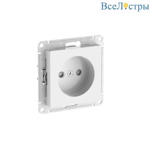 Розетка без заземления со шторками, 16А, быстрозажим. клем. Systeme Electric AtlasDesign Белый ATN000149S
