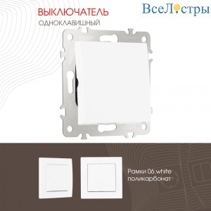 Выключатель одноклавишный Arte Milano 206.30-1.white