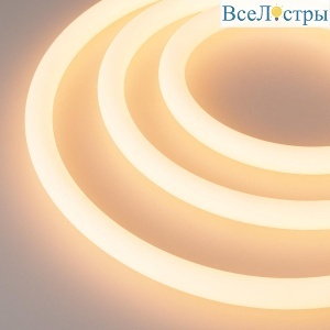 Гибкий неон Arligh 14,4W/m 336LED/m 2835SMD теплый белый 5M MOONLIGHT-TOP-A336-D18mm 24V Warm2300 360deg 038761