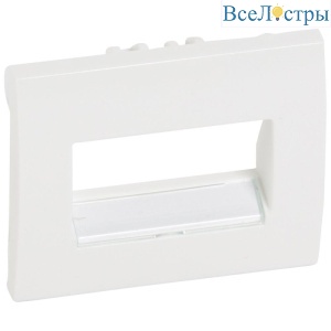 Лицевая панель Legrand Galea Life розетки RJ45 с держателем этикеток белая 777075