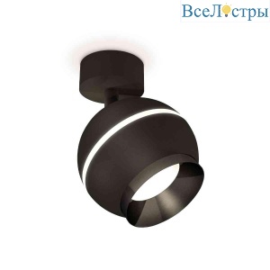 Комплект накладного светильника Ambrella light Techno Spot XM1102001 SBK/PBK черный песок/черный полированный (A2210, C1102, N7031)