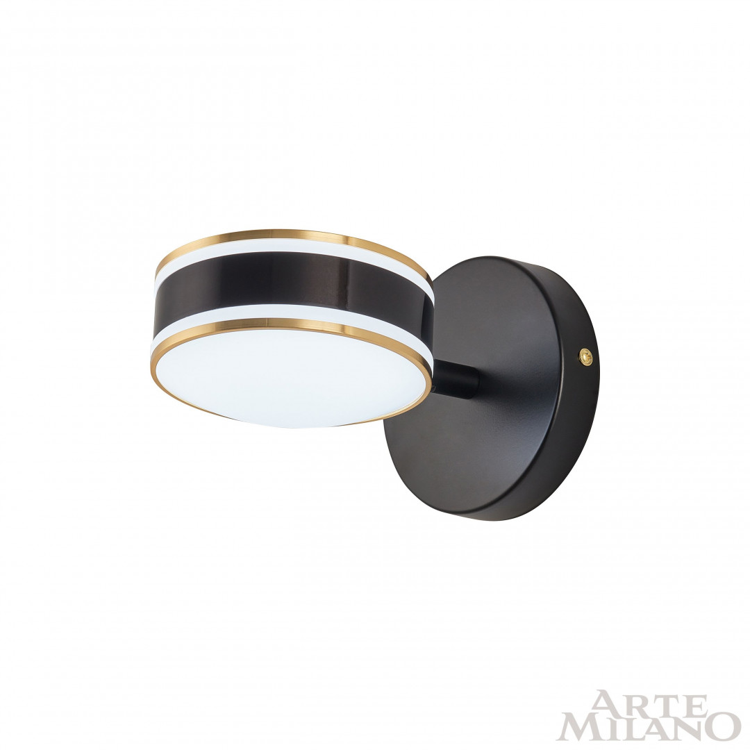 бра arte milano ferrara 277599/1b bk/gd