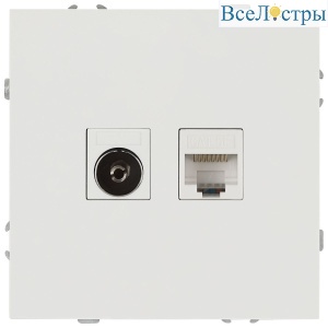 Розетка Эра Galaxy 15-3110-08 комбинированная RJ45+TV IP20 белый матовый Б0070790