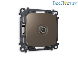 Комплект механизма TV розетки проходной 5-1000 MHz 4dB Ambrella Volt Omega MO643030