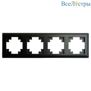 Рамка 4-постовая Stekker Катрин черный PFR00-7004-05 39815