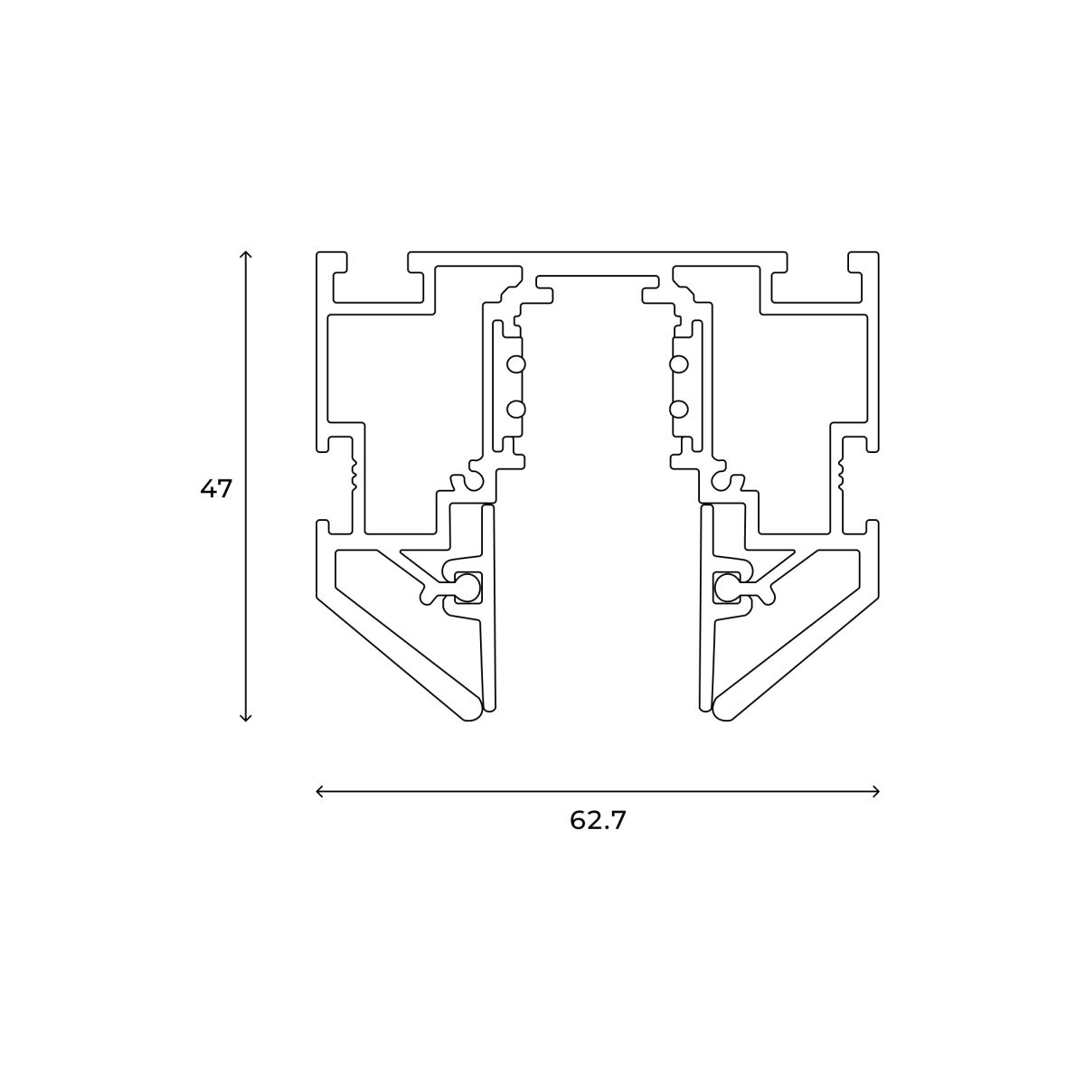 шинопровод магнитный под натяжной потолок hesby lighting eldeko hsbl_0185