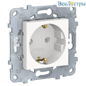Розетка Schneider Electric Unica New с/з без шторок 16A 250V NU503618
