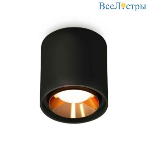 Комплект накладного светильника Ambrella light Techno Spot XS7723004 SBK/PYG черный песок/золото желтое полированное (C7723, N7034)