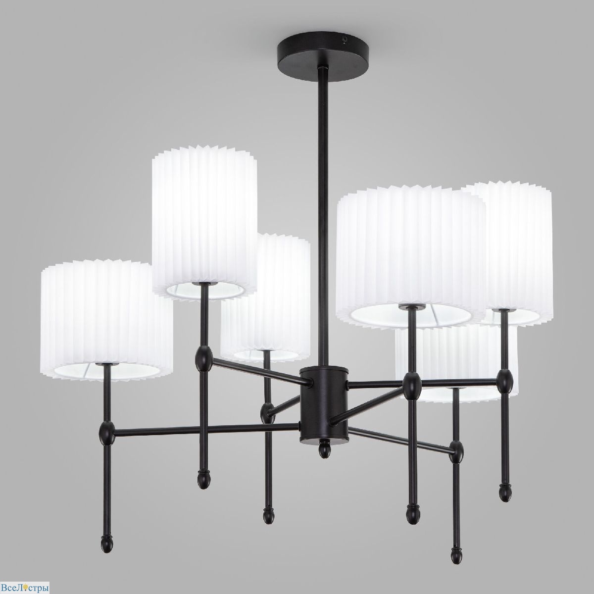 люстра на штанге eurosvet notturno 60162/6 черный smart a065662