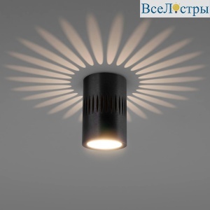 Потолочный светодиодный светильник Elektrostandard DLS026 7W 4200К черный 4690389167003