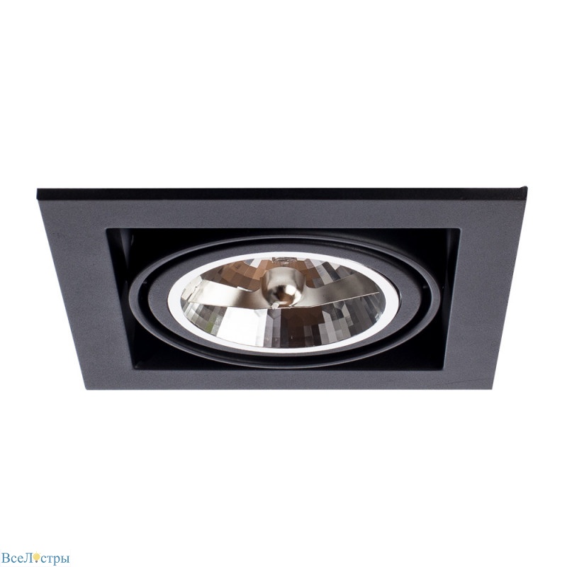 встраиваемый светильник arte lamp a5935pl-1bk