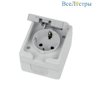 Розетка 1-местная с крышкой Stekker Велена PST16-21-54 49727