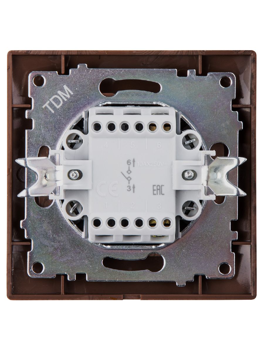 выключатель одноклавишный лама tdm electric sq1815-0401