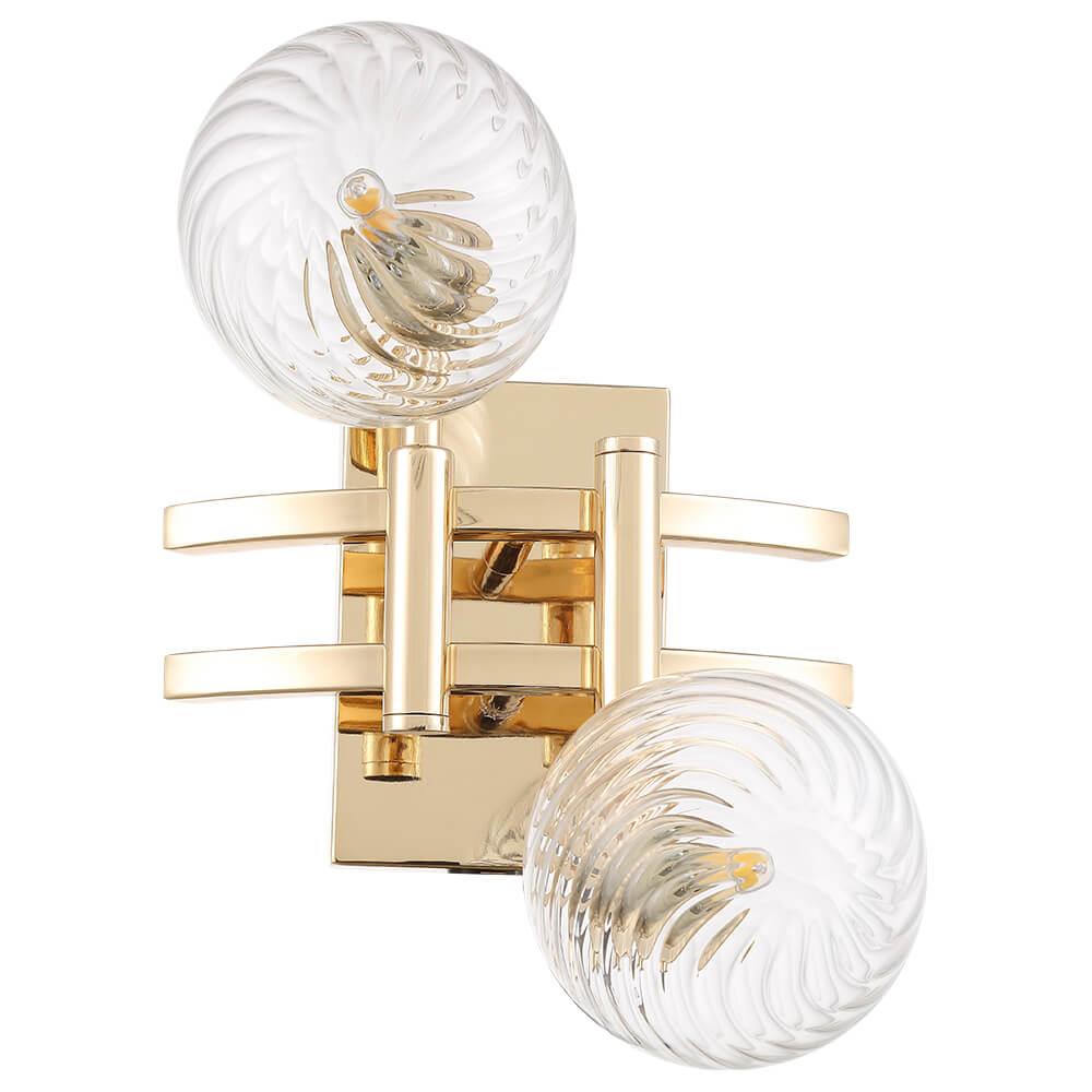 бра crystal lux luxury ap2 gold