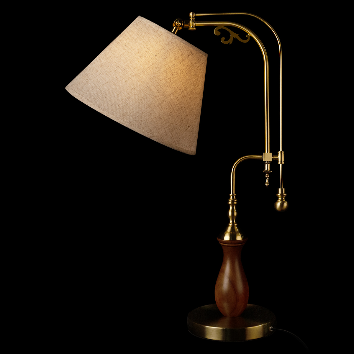 настольная лампа loft it elaine 10569t dark wood