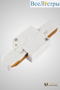 Трековый однофазный прямой соединитель AM Group AM176 WH