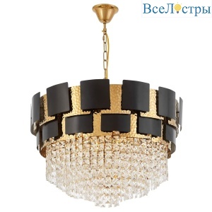 Подвесная люстра Lumina Deco LDP 7045-600 BK+GD