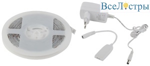 Комплект светодиодной ленты Эра 12В 5050 7,2Вт/м RGB 5м IP65 5050-30-RGB-IP65-Wifi-5m (12V) Б0043446