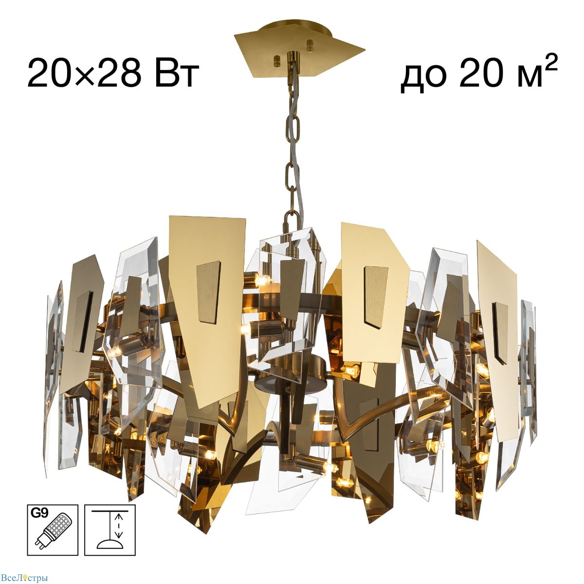 подвесная люстра citilux dart cl231272