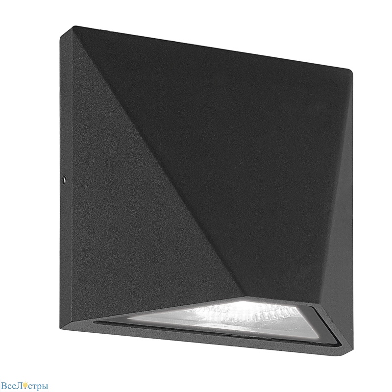 уличный настенный светильник uniel ulu-s50a-8w/4000k ip65 black