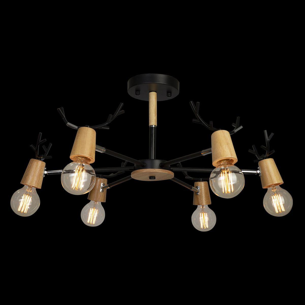 потолочная люстра loft it sven 10024/6 black