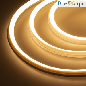 Гибкий неон Arlight 7,2W/m 168LED/m 2835SMD теплый белый 5M Moonlight-3D-A168-15x15mm 24V Warm3000 038603
