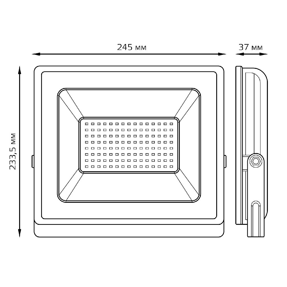 прожектор светодиодный gauss elementary 100w 3000к 613527100