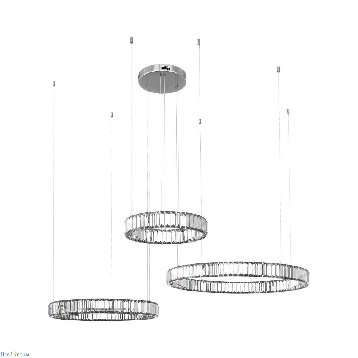 подвесной светодиодный светильник loft it crystal ring 10135/3 chrome