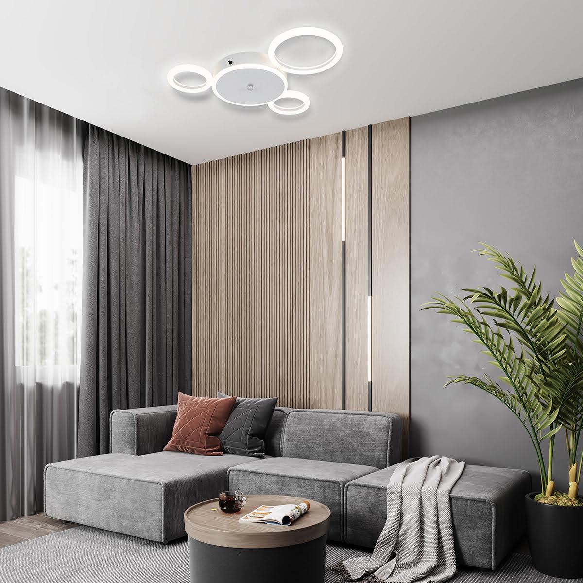 потолочная светодиодная люстра escada saturn 10268/4led white