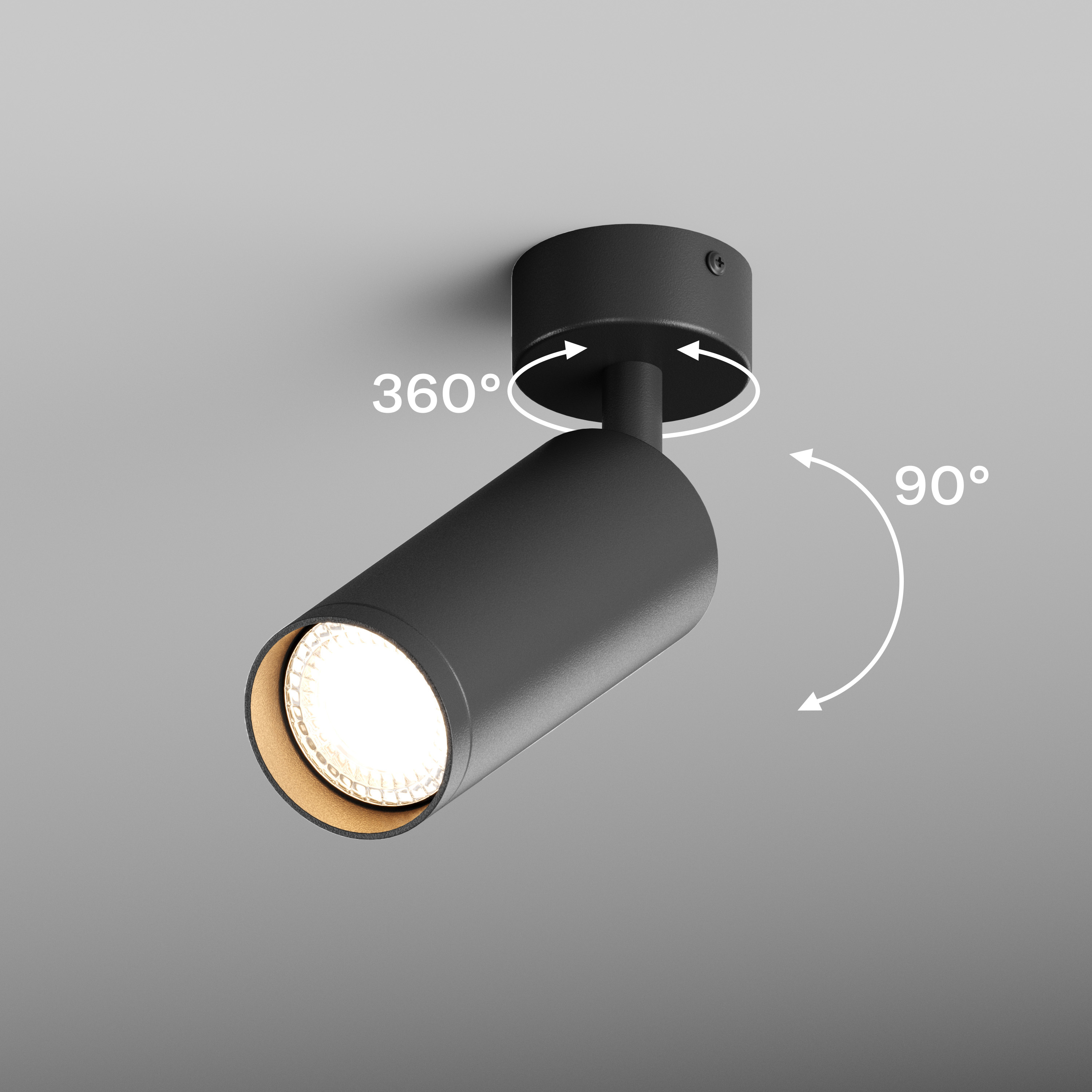 точечный светильник hesby focus hsbl_0115 ip20, 50вт, gu10, черный
