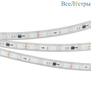 Светодиодная влагозащищенная лента Arlight 7,2W/m 30LED/m 5060SMD разноцветная 5M SPI-P-B30-12mm 12V RGB-PX3 026370(3)
