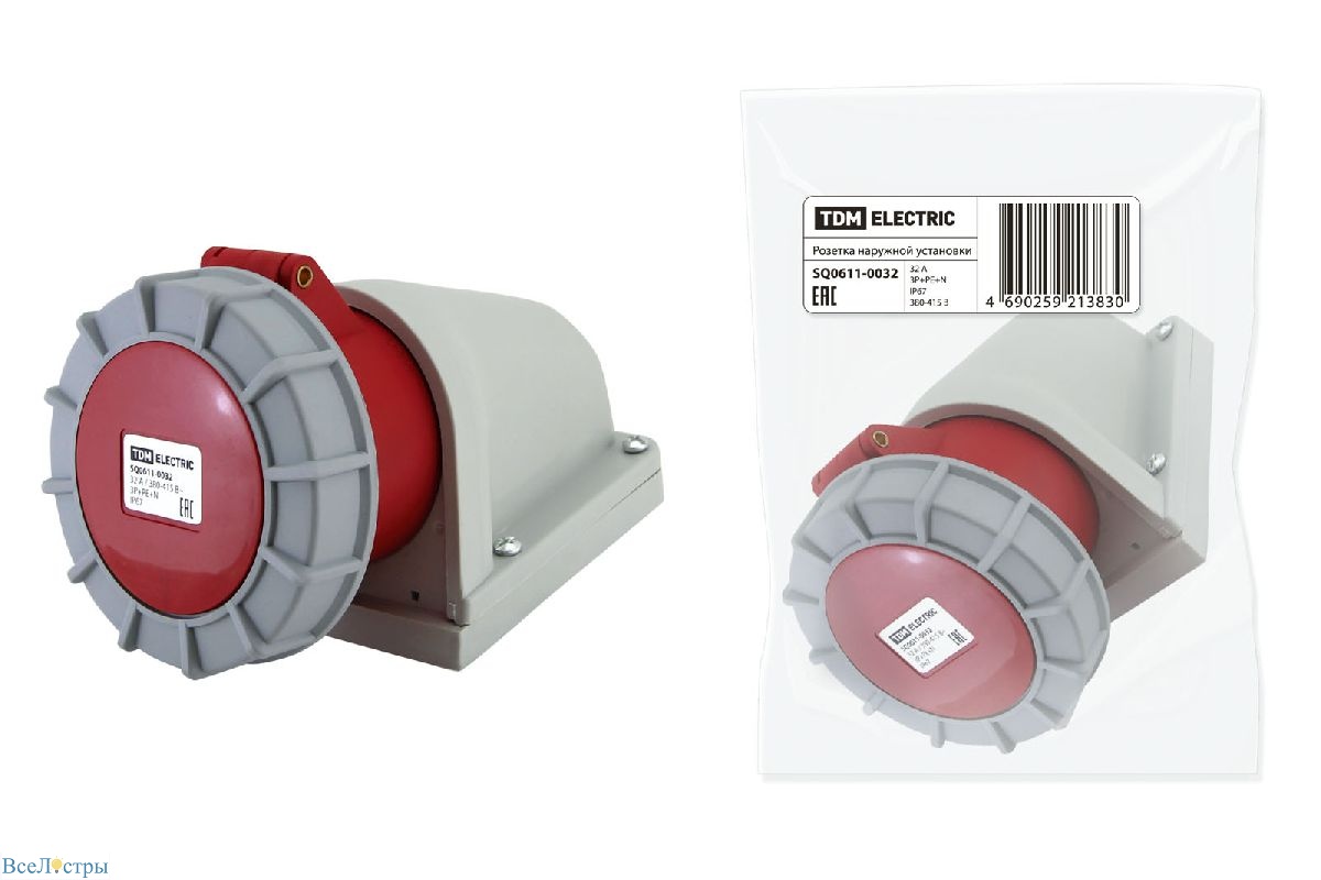 розетка наружной установки tdm electric sq0611-0032