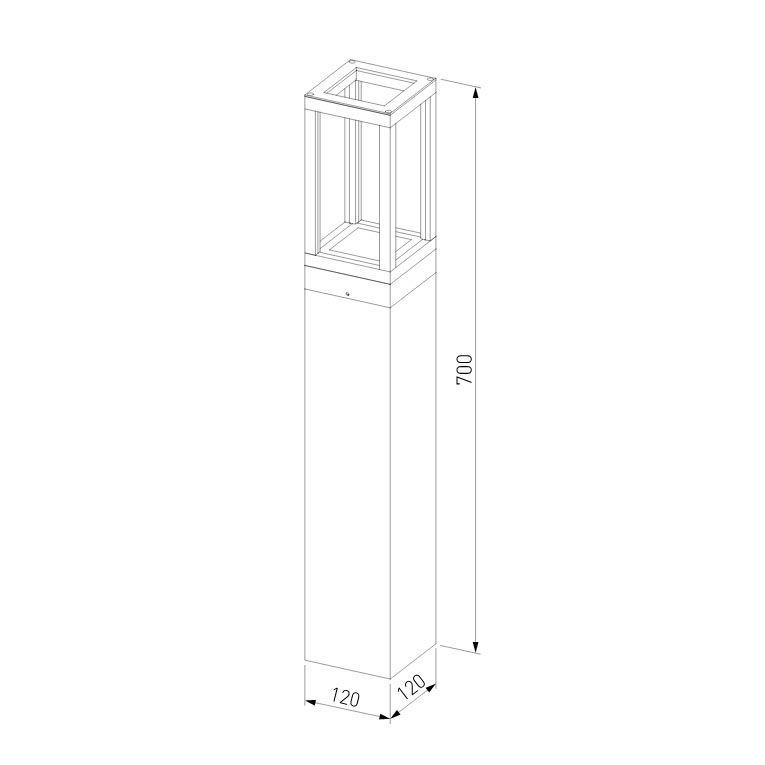 уличный светодиодный светильник elektrostandard frame 1529 techno led черный 4690389172380