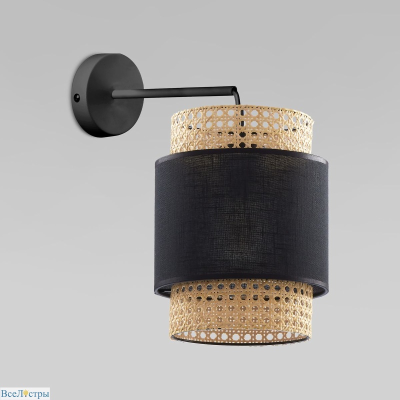 бра tk lighting boho 6550 boho black