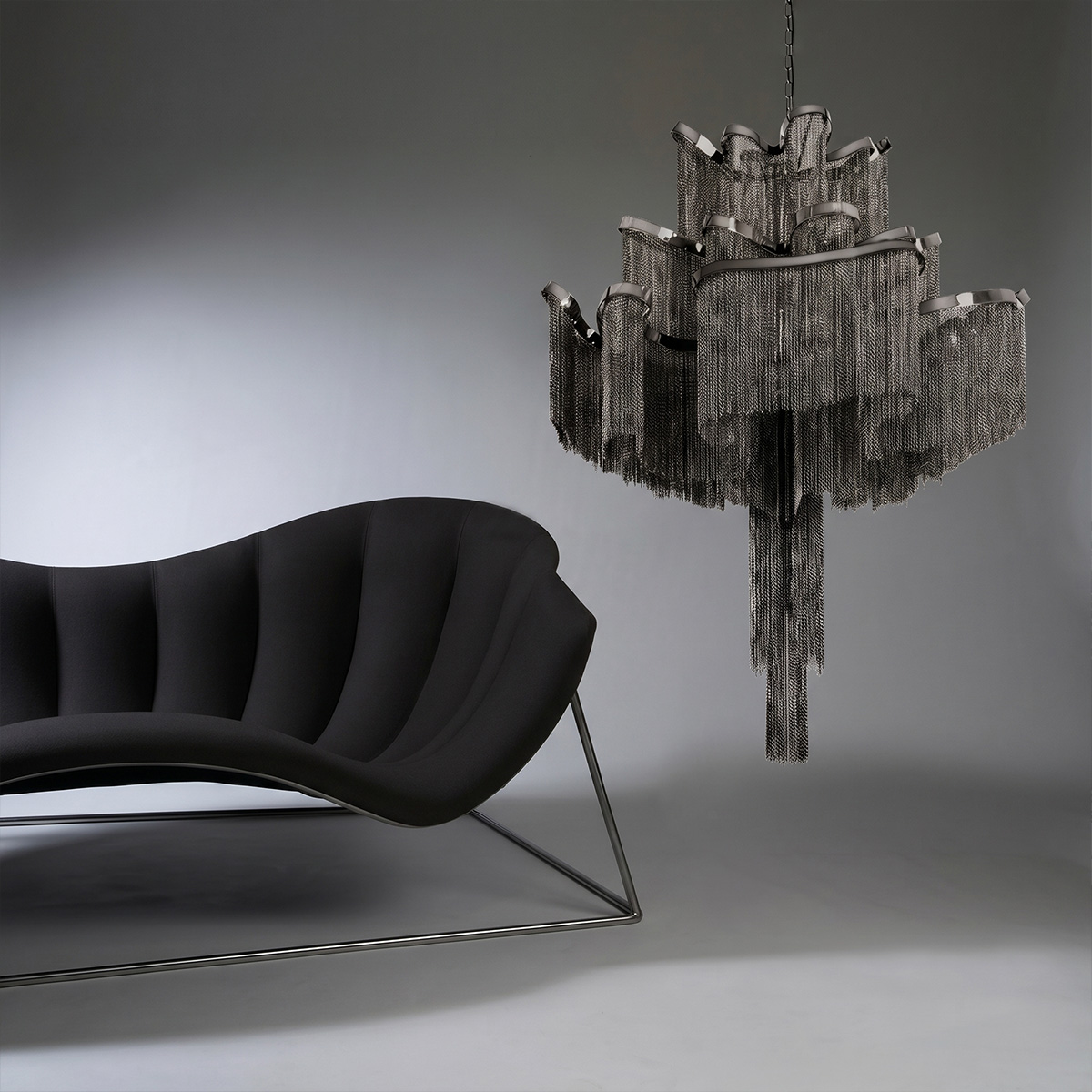 подвесная люстра loft it stream 10208/800 gunmetal