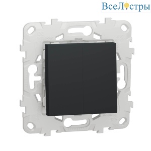 Переключатель двухклавишный Schneider Electric Unica New NU521354