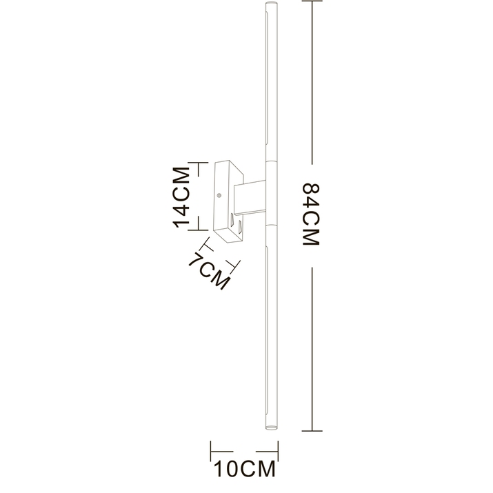 настенный светильник arte lamp lines a2029ap-1bk