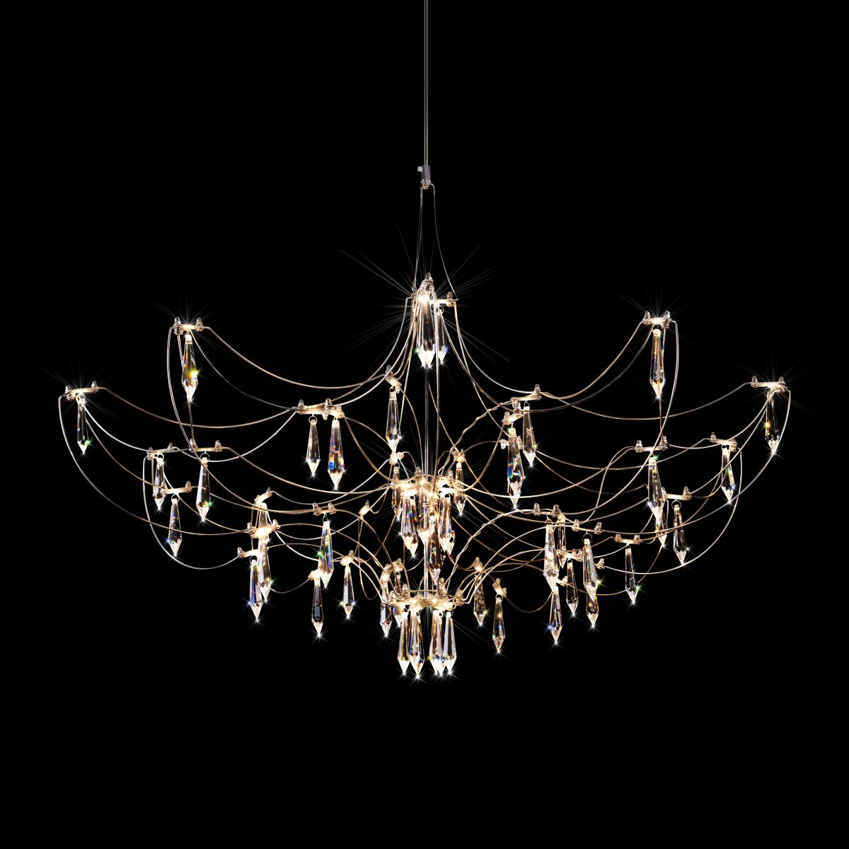 подвесная люстра loft it mira 10589/900 silver asfour