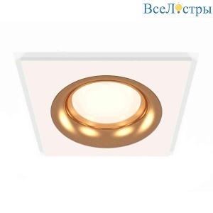 Комплект встраиваемого светильника Ambrella light Techno Spot XC7631005 SWH/PYG белый песок/золото желтое полированное (C7631, N7014)